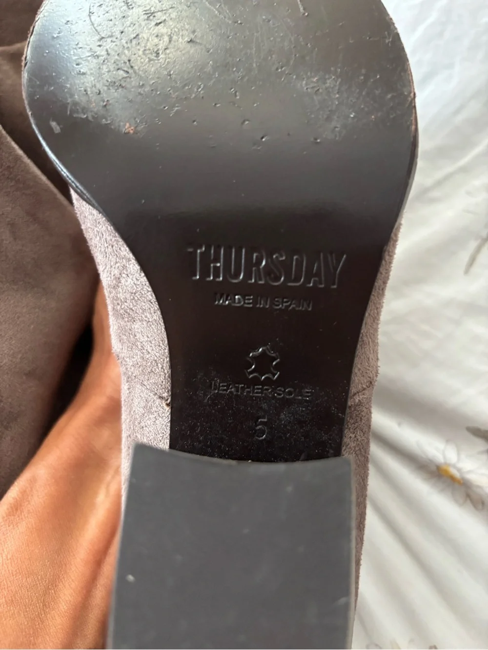Thursday Boot Company Over-the-Knee Suede Boots in Taupe